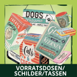 Vorratsdosen/ Schilder/ Tassen
