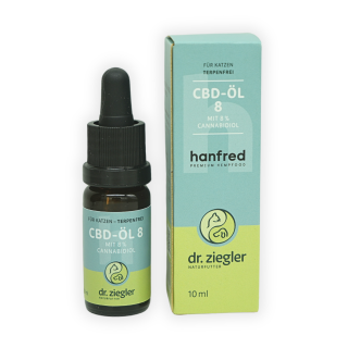 CBD Hanfaromaöl Katze 8% terpenfrei 10 ml