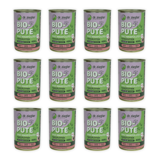 Dr. Zieglers Bio - Pute PUR 400g 12er Tray
