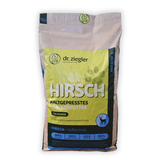 Dr. Zieglers Hirsch mit Hanfblätter & Vollkornreis (kaltgepresst) 15 kg